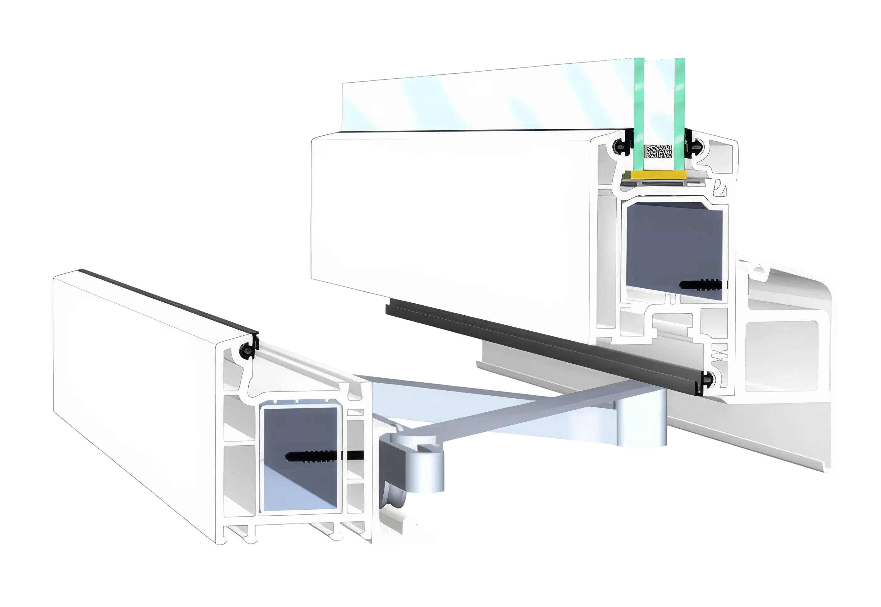 Atrium Profilsystem – geöffneter Zustand